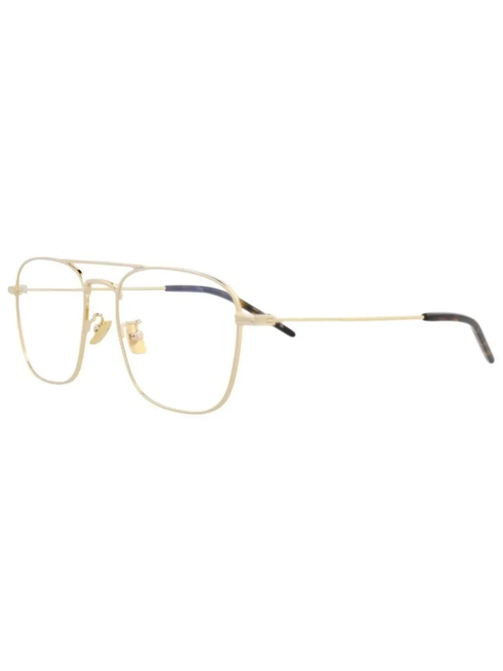 New Saint Laurent Women's Eyeglasses Aviator Metal Frame Unisex Gold Gold